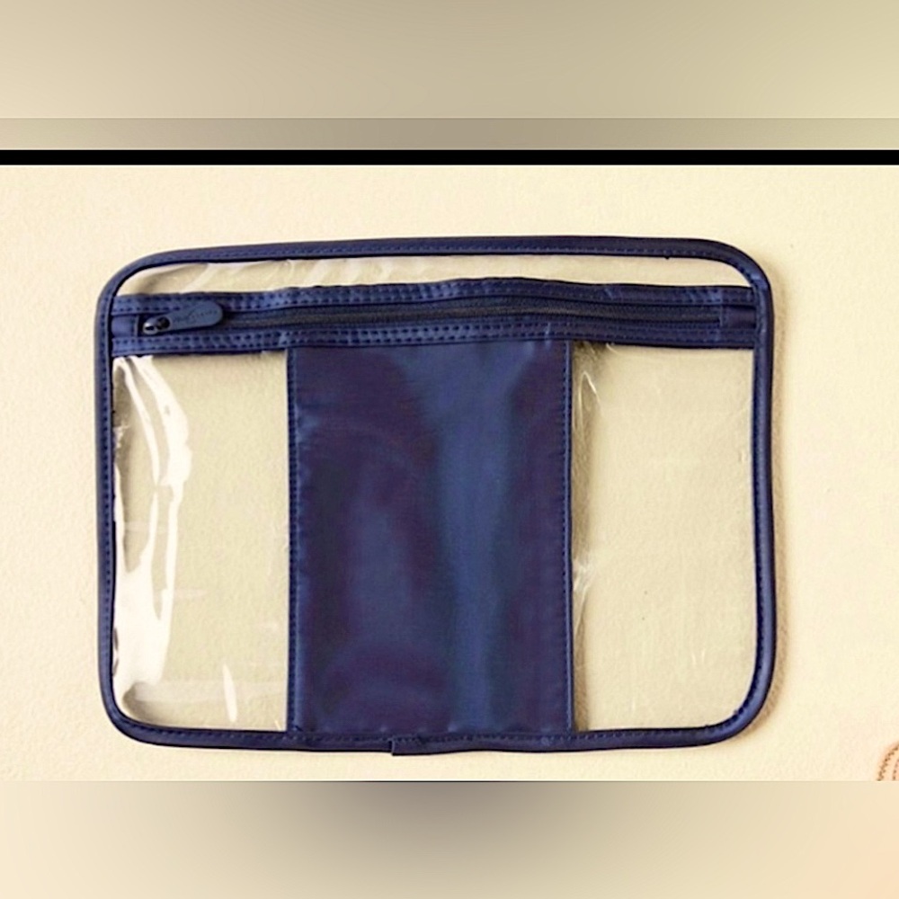 Thirty-One Navy Clear Organizer Pouch